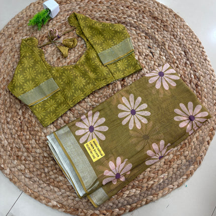 Saree With Stitched Blouse - (SIZE-36-40) - SWSB 703