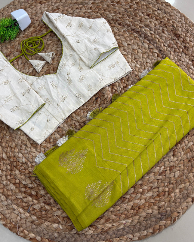 Saree With Stitched Blouse - (SIZE-34-38) - SWSB 693