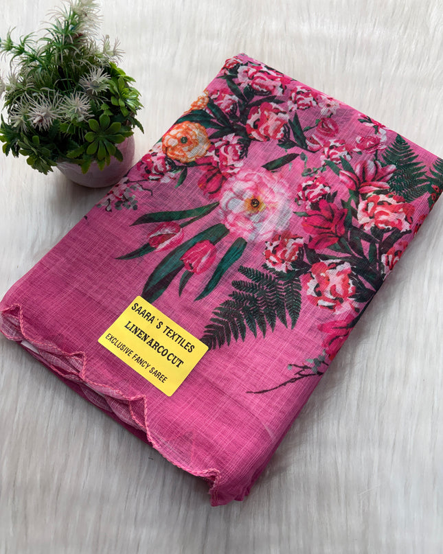 Linen Cotton Saree Offer - LCS 103