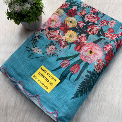 Linen Cotton Saree Offer - LCS 104