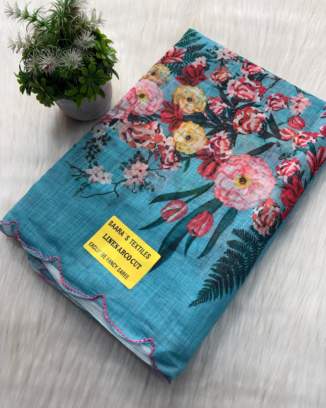 Linen Cotton Saree Offer - LCS 104