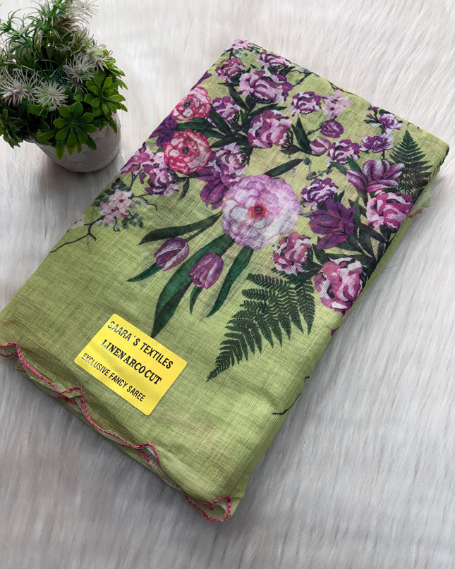 Linen Cotton Saree Offer - LCS 106