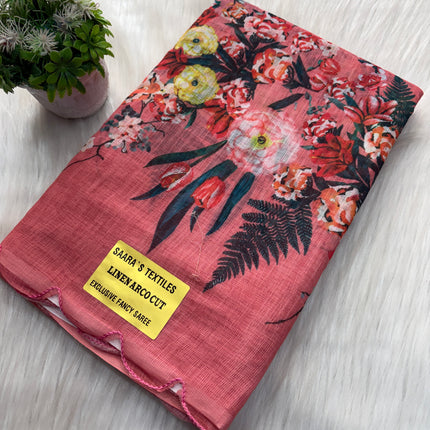 Linen Cotton Saree Offer - LCS 107