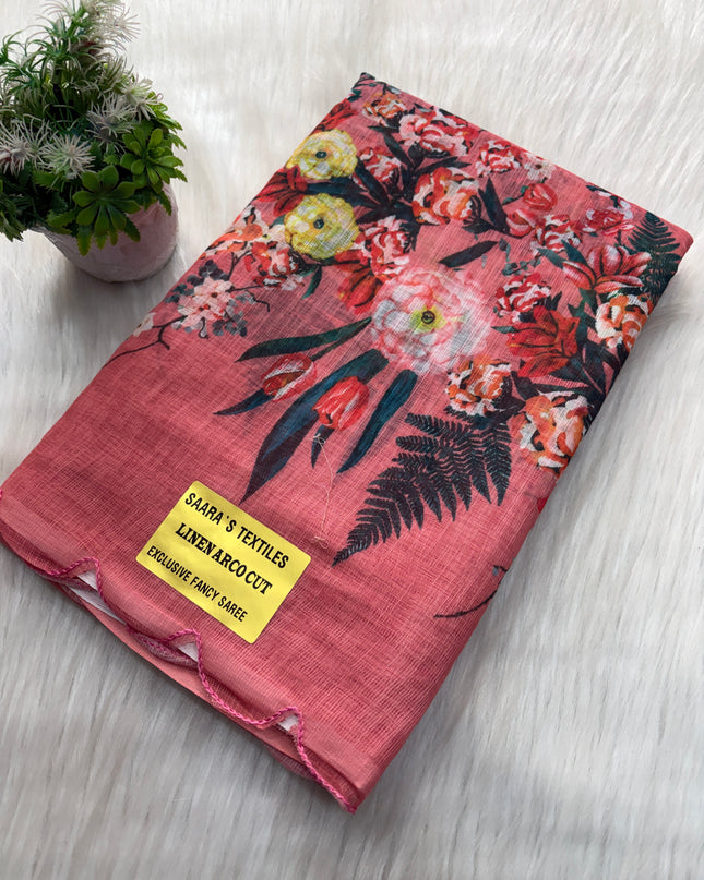 Linen Cotton Saree Offer - LCS 107