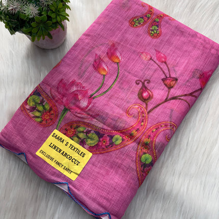 Linen Cotton Saree Offer - LCS 112