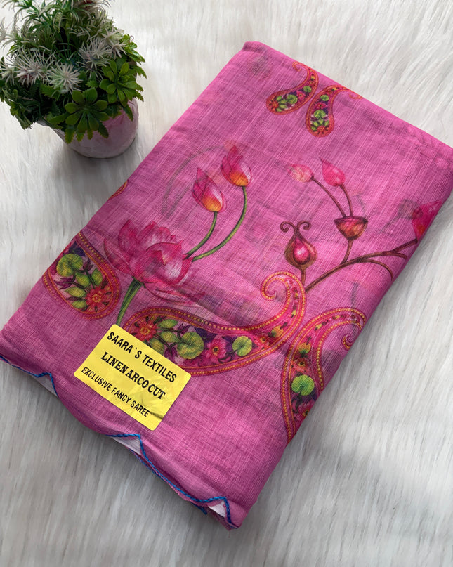 Linen Cotton Saree Offer - LCS 112