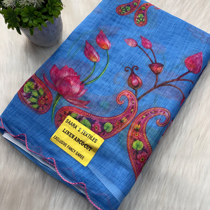 Linen Cotton Saree Offer - LCS 113