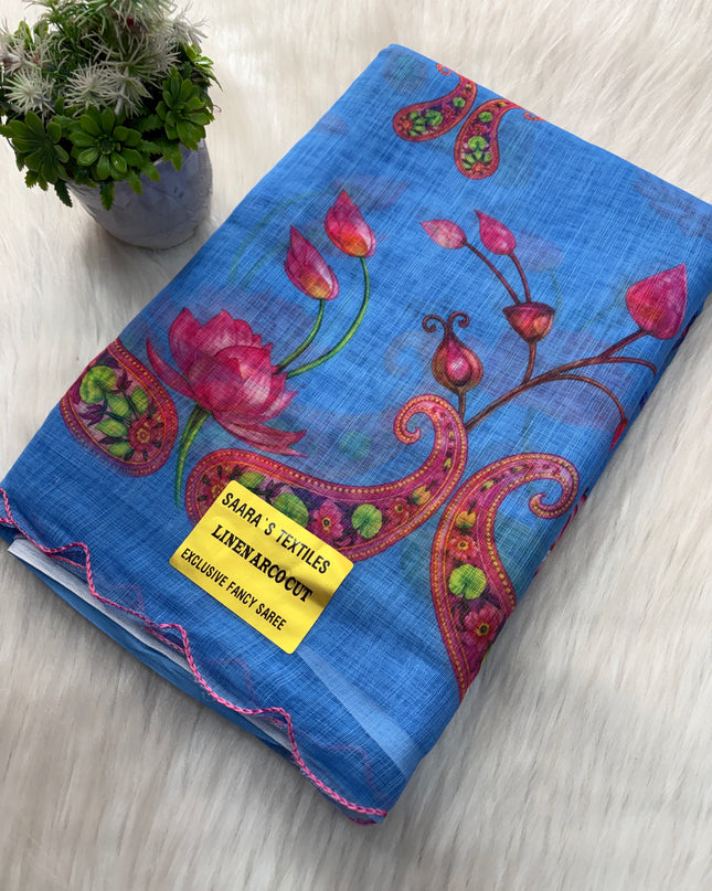 Linen Cotton Saree Offer - LCS 113