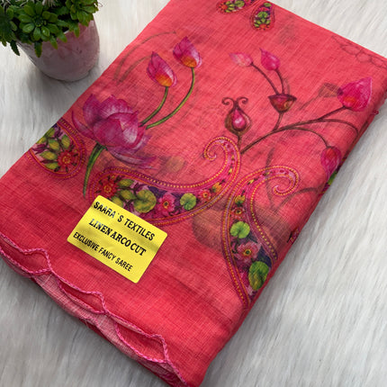 Linen Cotton Saree Offer - LCS 114