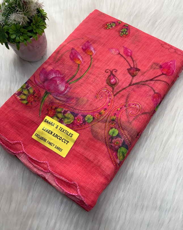 Linen Cotton Saree Offer - LCS 114
