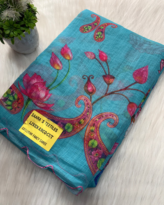 Linen Cotton Saree Offer - LCS 116