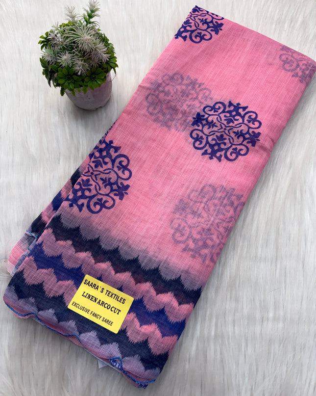 Linen Cotton Saree Offer - LCS 118