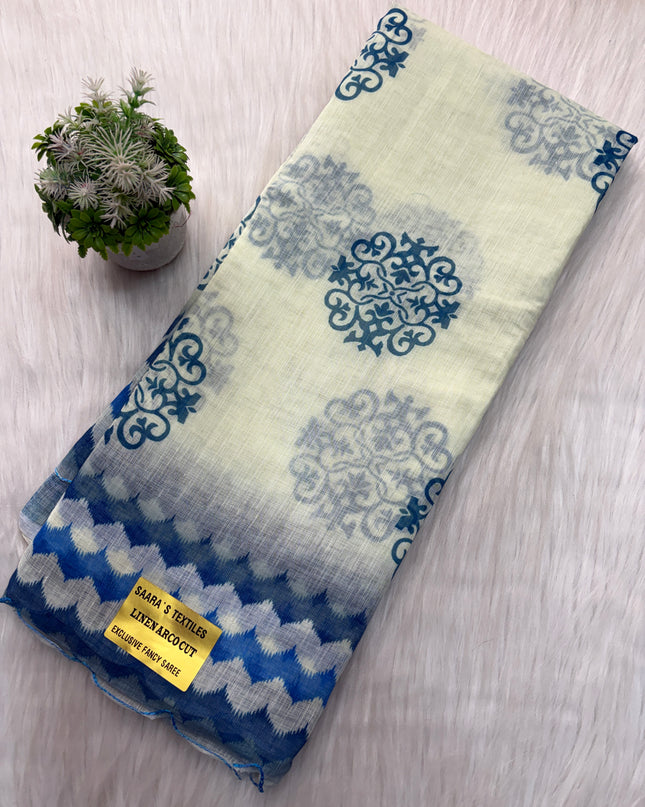 Linen Cotton Saree Offer - LCS 120
