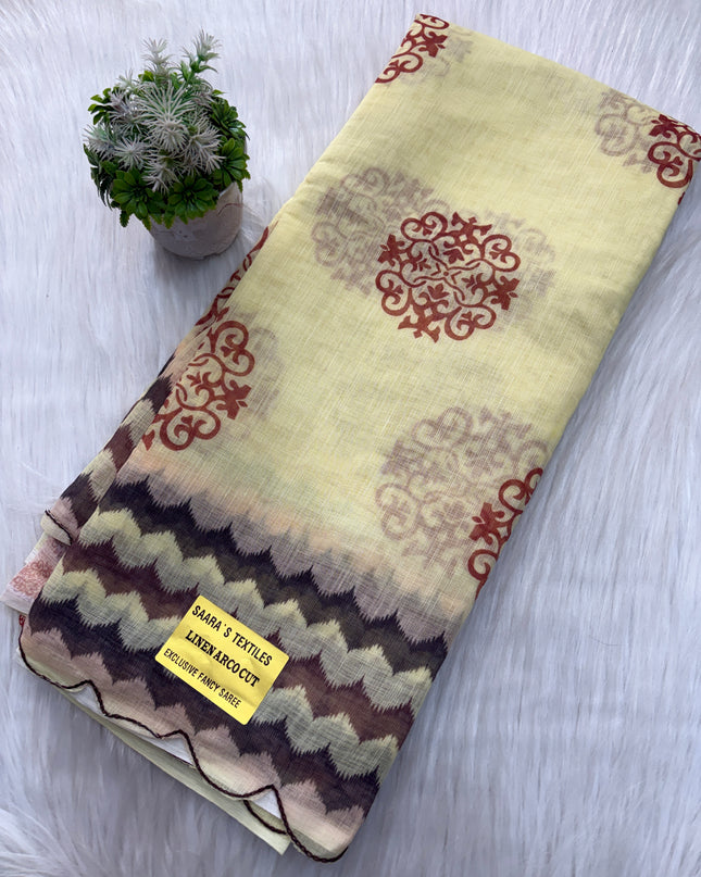 Linen Cotton Saree Offer - LCS 121