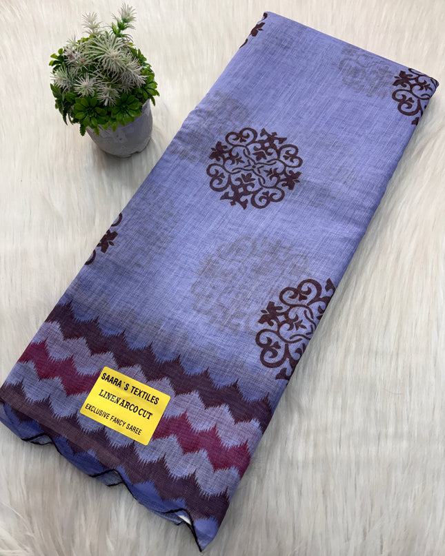 Linen Cotton Saree Offer - LCS 122