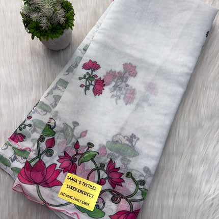 Linen Cotton Saree Offer - LCS 123