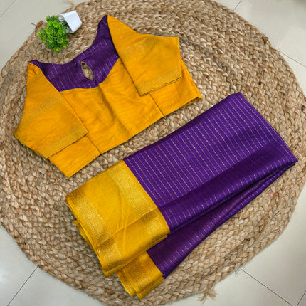 Saree With Stitched Blouse - (SIZE-38-42) - SWSB 784