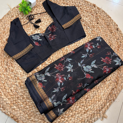 Saree With Stitched Blouse - (SIZE-38-42) - SWSB 785