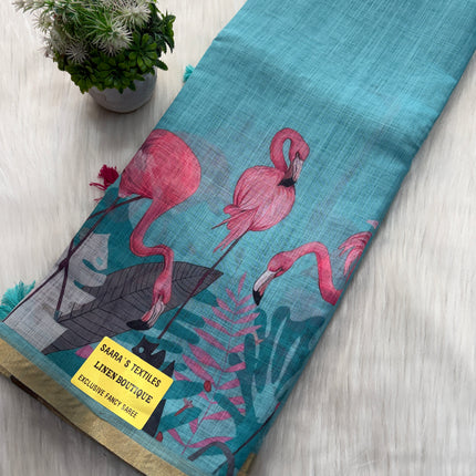 Linen Cotton Saree Offer - LCS 126