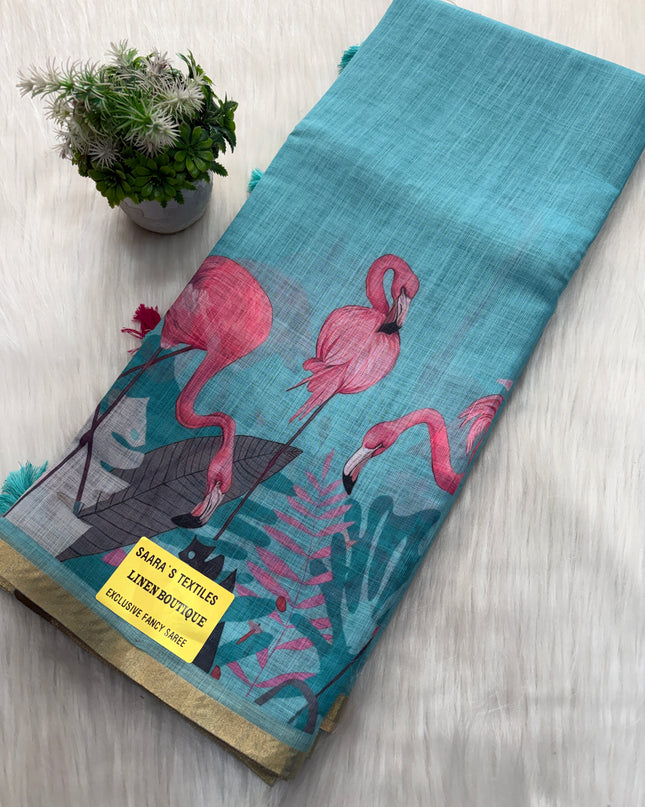 Linen Cotton Saree Offer - LCS 126