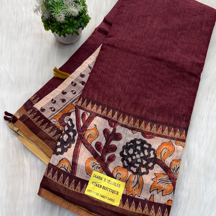 Linen Cotton Saree Offer - LCS 129
