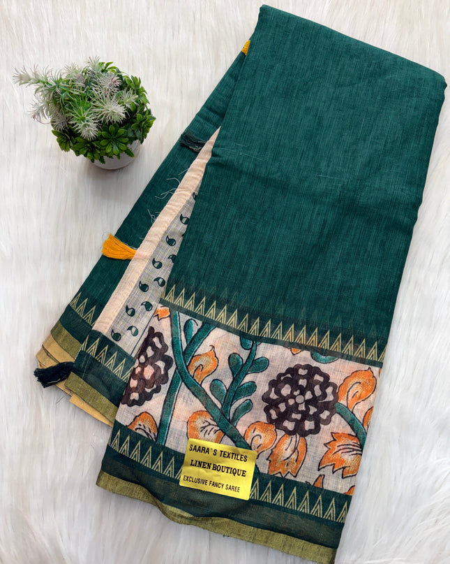 Linen Cotton Saree Offer - LCS 130
