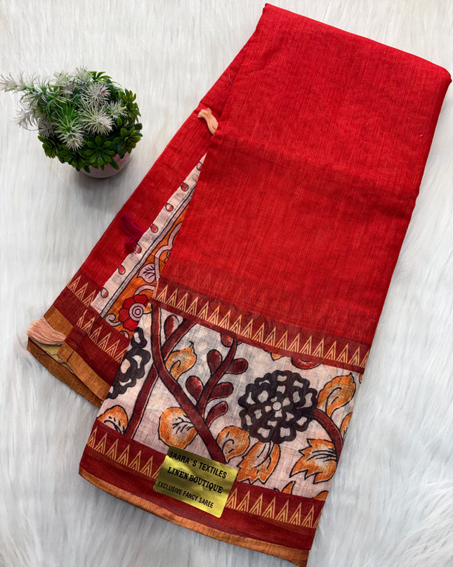 Linen Cotton Saree Offer - LCS 131