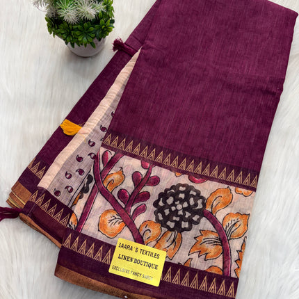 Linen Cotton Saree Offer - LCS 132