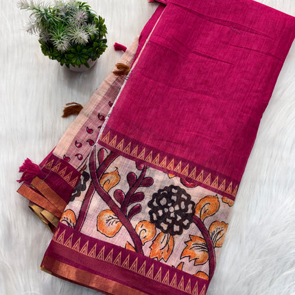 Linen Cotton Saree Offer - LCS 133