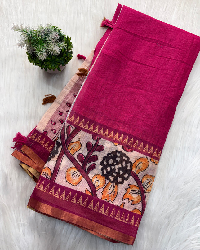 Linen Cotton Saree Offer - LCS 133