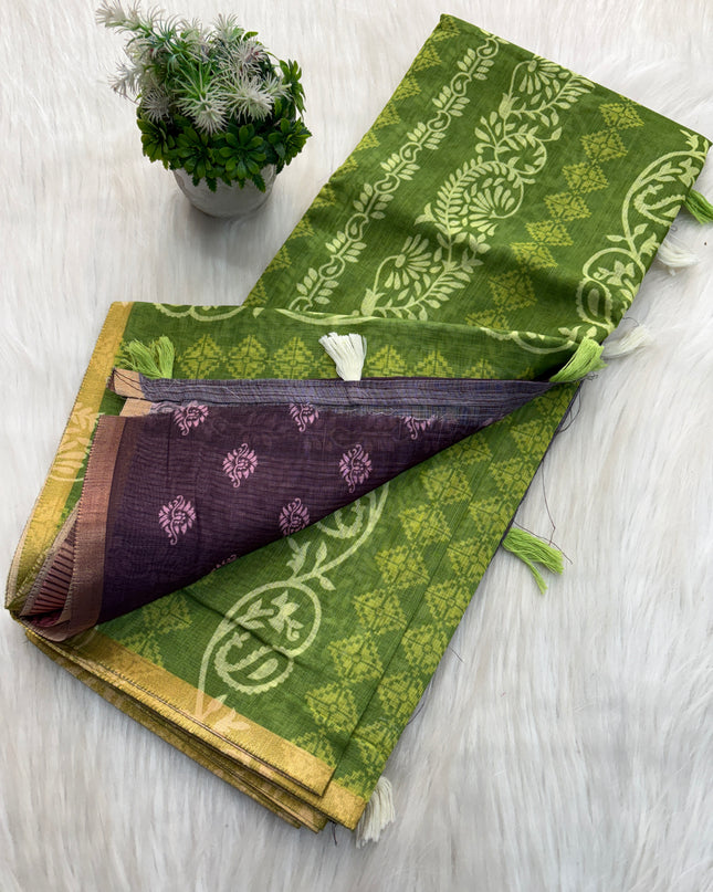 Linen Cotton Saree Offer - LCS 101