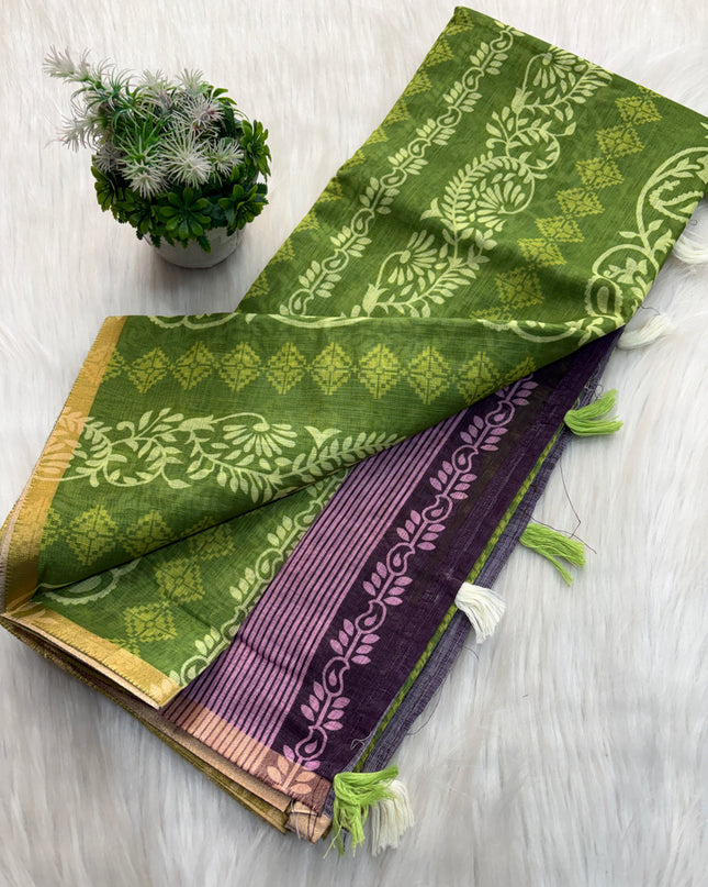 Linen Cotton Saree Offer - LCS 101