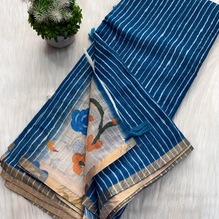Linen Cotton Saree Offer - LCS 134