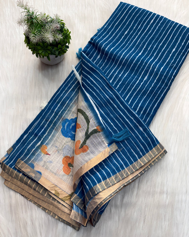 Linen Cotton Saree Offer - LCS 134