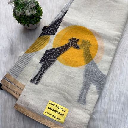 Linen Cotton Saree Offer - LCS 102