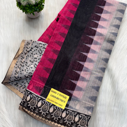 Linen Cotton Saree Offer - LCS 136