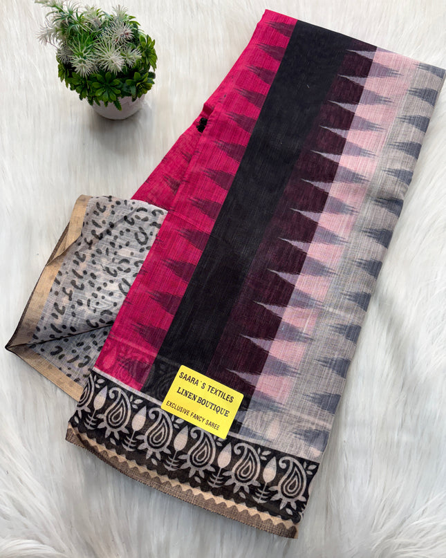 Linen Cotton Saree Offer - LCS 136