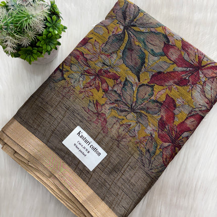 Kasturi Cotton Saree - “A Statement of Subtle Sophistication”