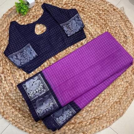 Saree with Stitched Blouse - (SIZE-34 - 38) - SWSB 724