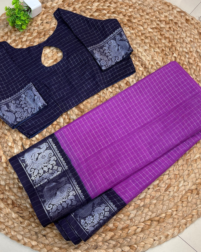 Saree with Stitched Blouse - (SIZE-34 - 38) - SWSB 724