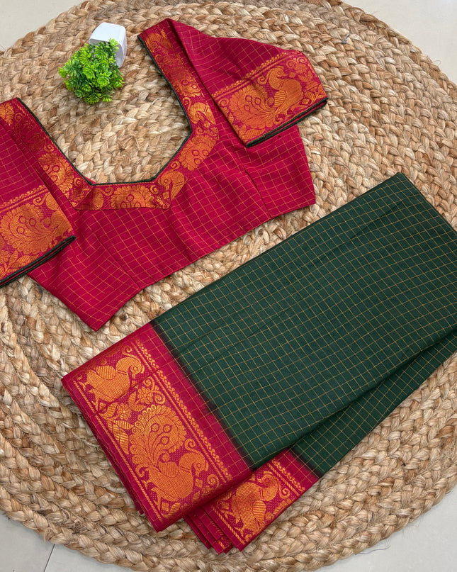 Saree with Stitched Blouse - (SIZE-38 -42) - SWSB 728