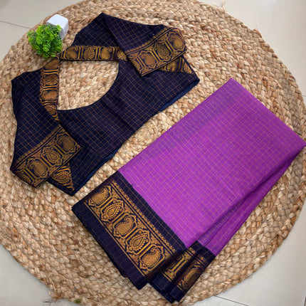Saree with Stitched Blouse - (SIZE - 40 - 44) - SWSB 732