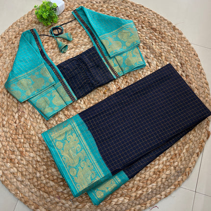 Saree with Stitched Blouse - (SIZE-40 -44) - SWSB 734