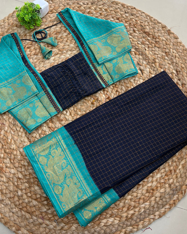 Saree with Stitched Blouse - (SIZE-40 -44) - SWSB 734