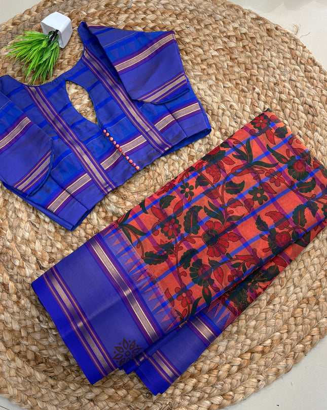 Saree With Stitched Blouse - (SIZE-36-40) - SWSB 765