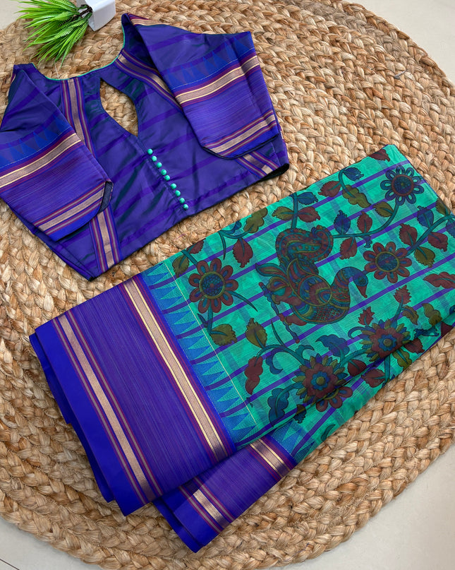Saree With Stitched Blouse - (SIZE-36-40) - SWSB 764