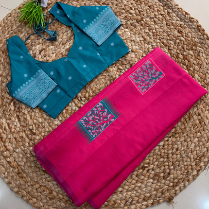 Saree With Stitched Blouse - (SIZE-34-38) - SWSB 777