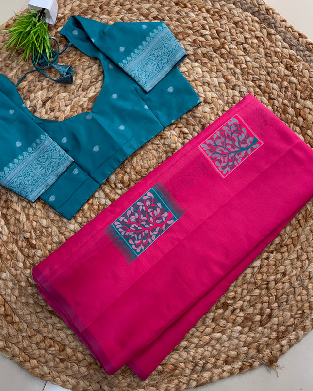 Saree With Stitched Blouse - (SIZE-34-38) - SWSB 777