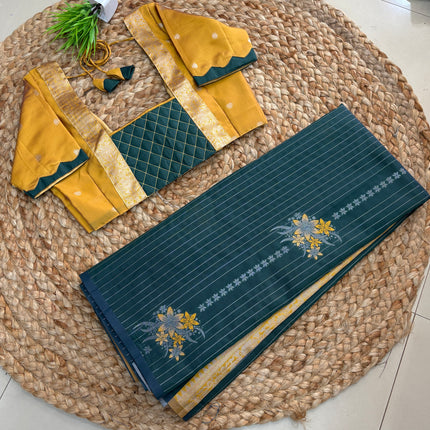 Saree With Stitched Blouse - (SIZE-34-38) - SWSB 742