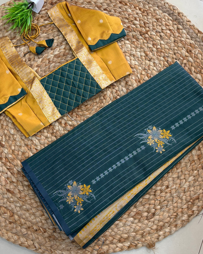 Saree With Stitched Blouse - (SIZE-34-38) - SWSB 742